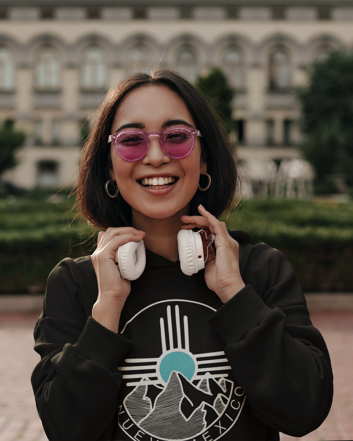 NM Sunrise hoodie mockup