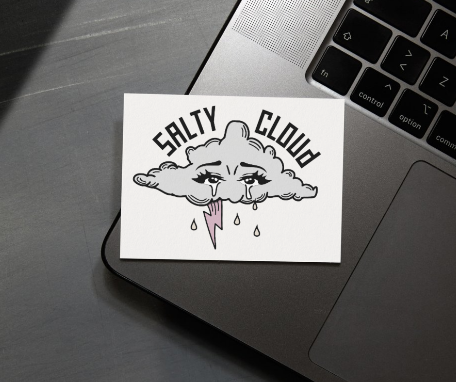 Salty Cloud Studio brand identity mockup